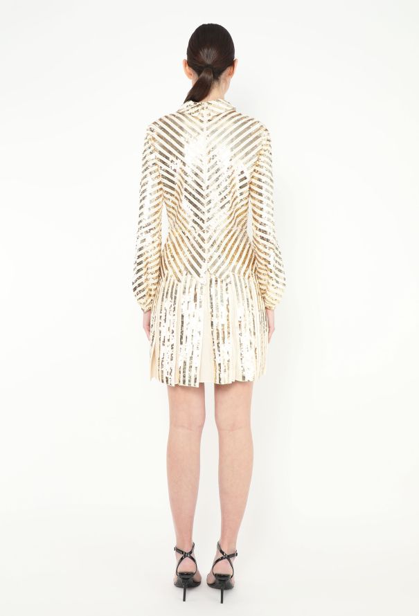 Valentino 2022 Sequin Appliqué Fluted Dress - 4 Valentino 2022 Sequin Appliqué Fluted Dress - 4