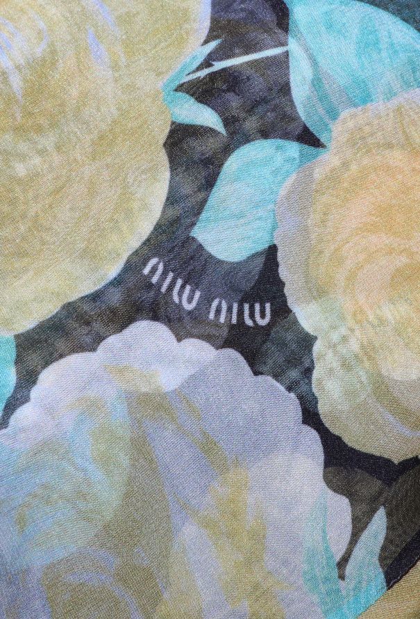 Miu Miu Rose Printed Georgette Dress - 7