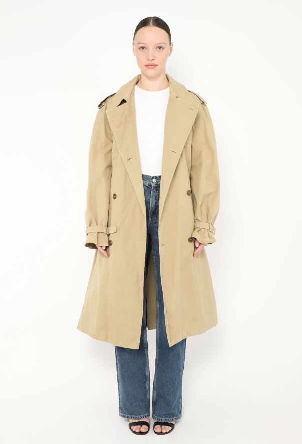 Saint Laurent Vintage Belted Gabardine Trench - 5 Saint Laurent Vintage Belted Gabardine Trench - 5