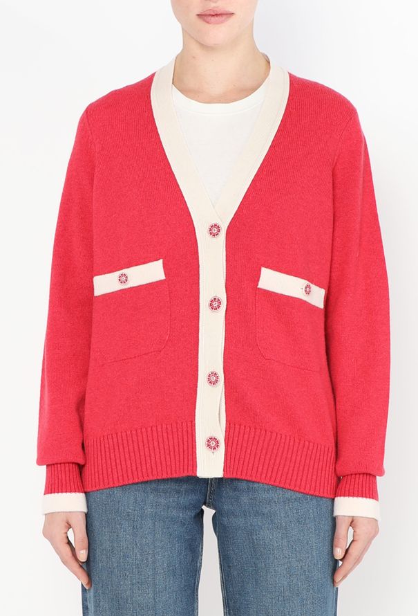 Chanel Bicolor Cashmere Knit Cardigan - 1