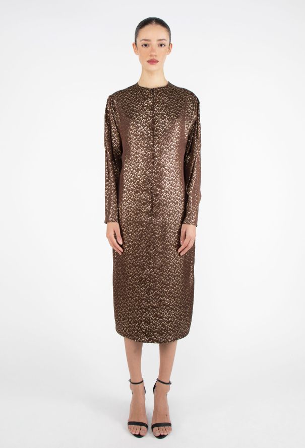 Dior '70s Lamé Jacquard Tunic Dress - 4