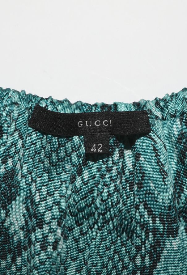 Gucci S/S 2000 Python Print Halter Dress - 12