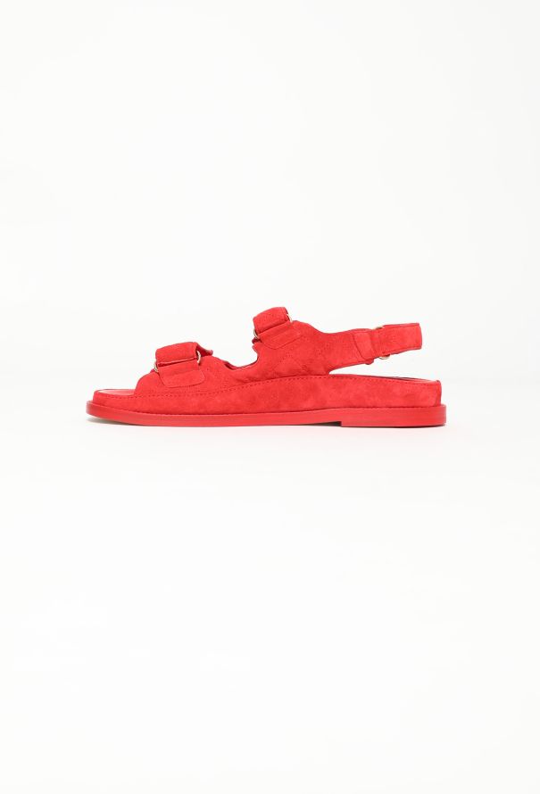 Chanel 2022 Suede 'CC' Dad Sandals - 4 Chanel 2022 Suede 'CC' Dad Sandals - 4