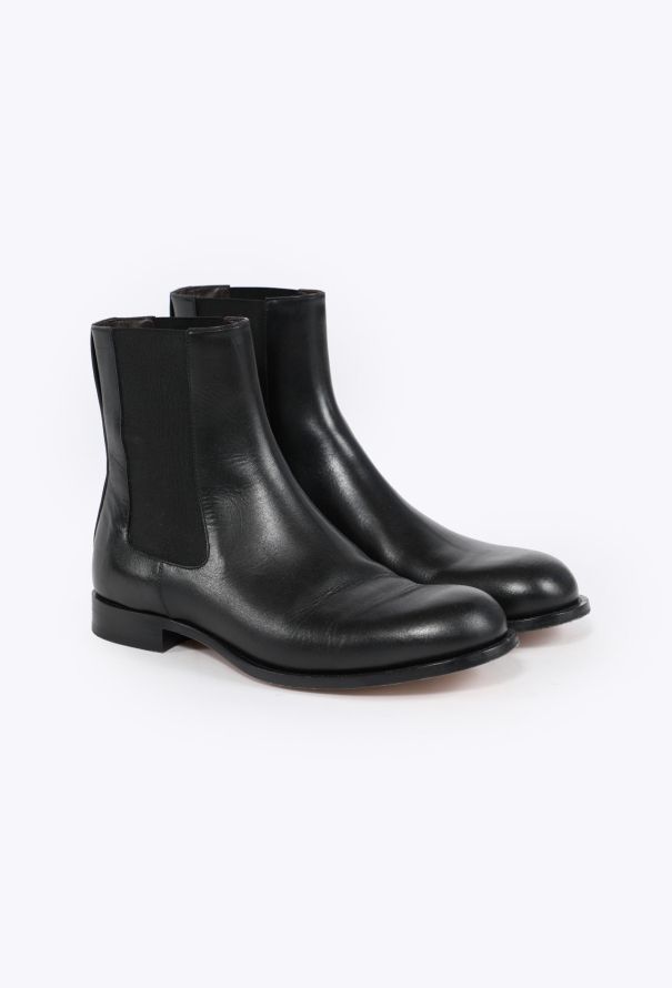 The Row 2024 Black Leather Chelsea Boots - 2