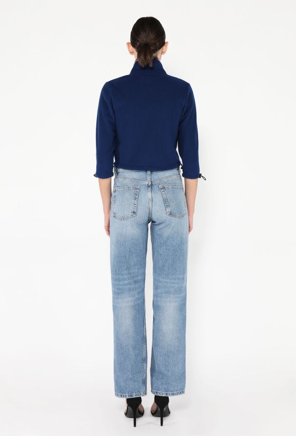 Miu Miu 2024 Cropped Logo Fleece Jacket - 6