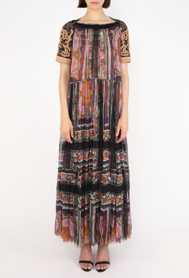 Dries Van Noten Beaded Chiffon Maxi Dress, F/W 2008 - 3