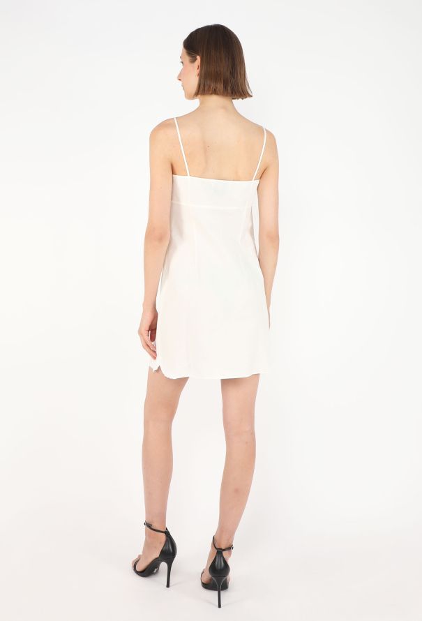 Miu Miu 2025 Embroidered Cotton Slip Dress - 6