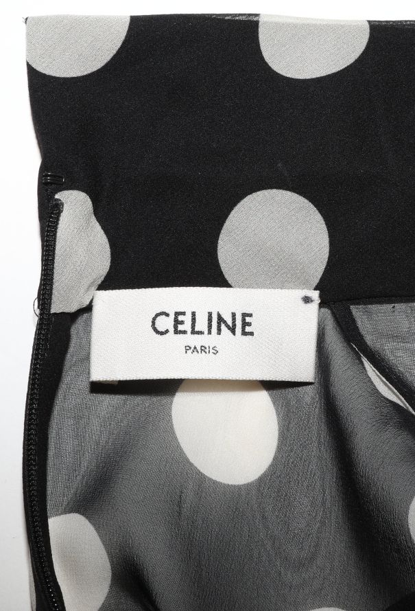 Céline Polka-Dot Georgette Blouse - 7