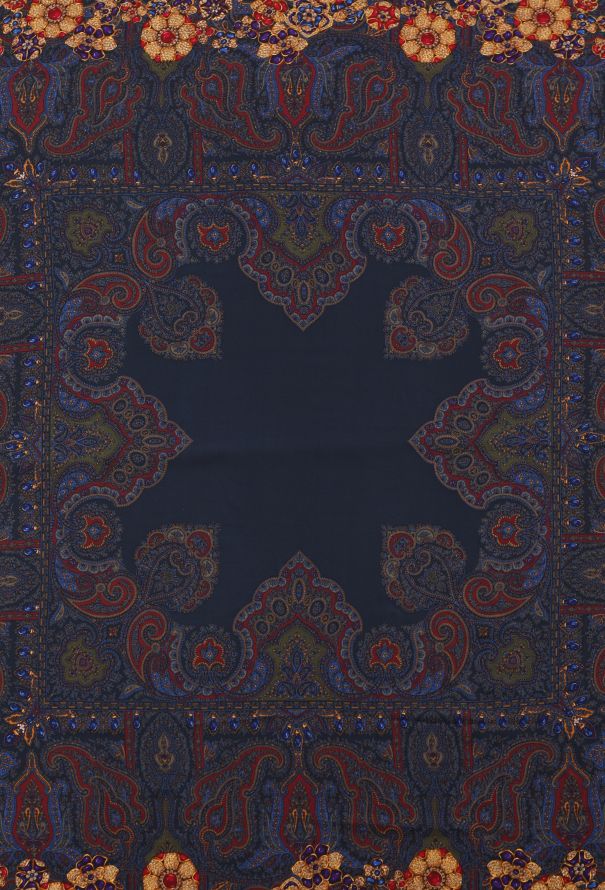 Chanel Vintage Byzantine Gripoix Silk Scarf - 2