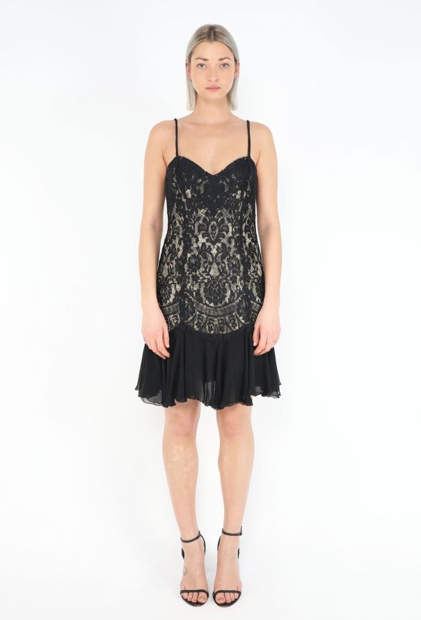 Christian Lacroix F/W 1994 Leavers Lace Dress - 1