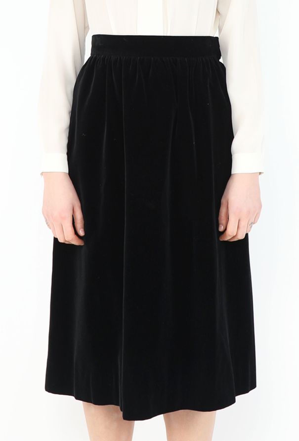 Saint Laurent Velvet A-Line Skirt, F/W 1975 - 4