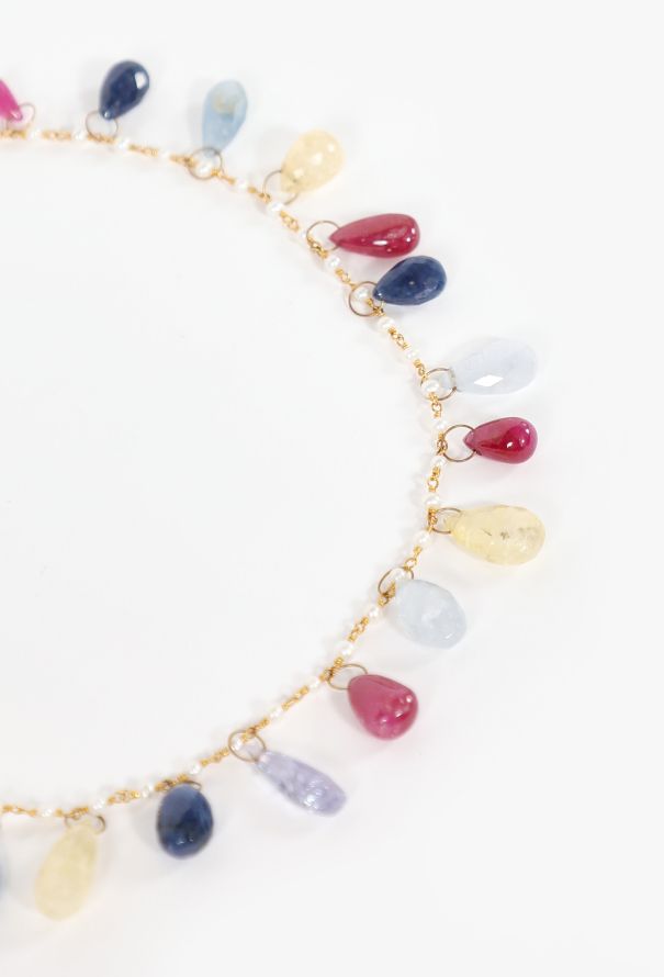 Barney's Gemstone Chainlink Necklace - 3