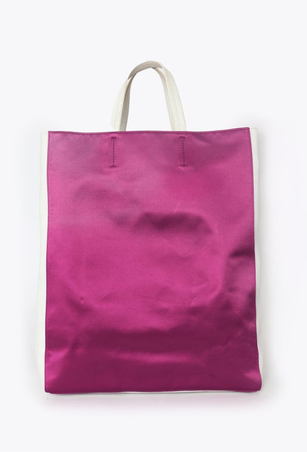 Céline Resort 2012 Fuchsia & White Vertical Tote Bag - 4