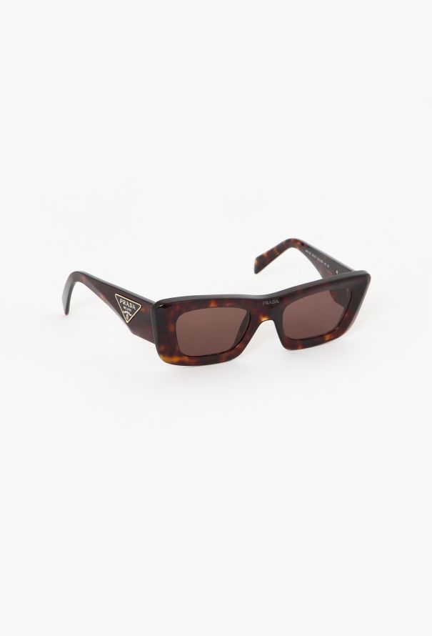 Prada Tortoiseshell Emblem Sunglasses - 2 Prada Tortoiseshell Emblem Sunglasses - 2
