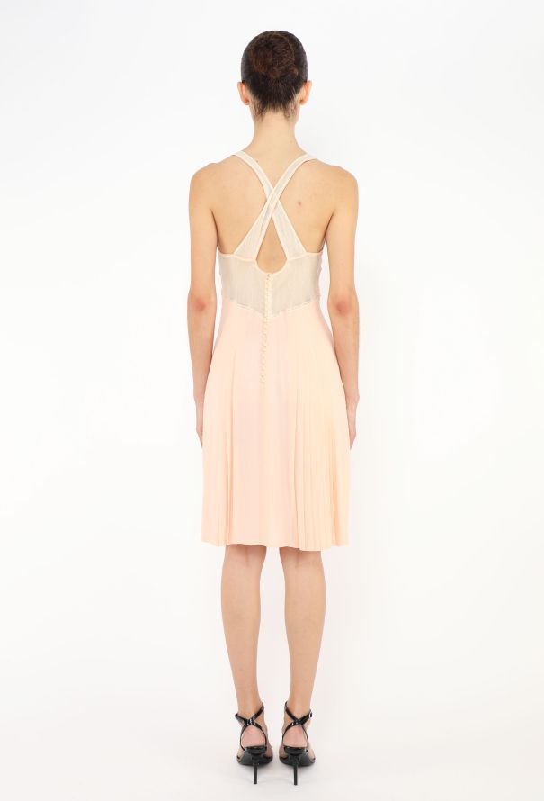 Balenciaga S/S 2004 Pleated Mesh Dress - 6