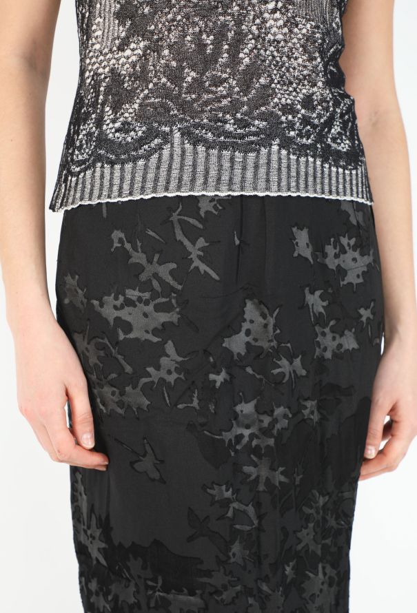 Dries Van Noten Spring 1999 Distressed Jacquard Ensemble - 4