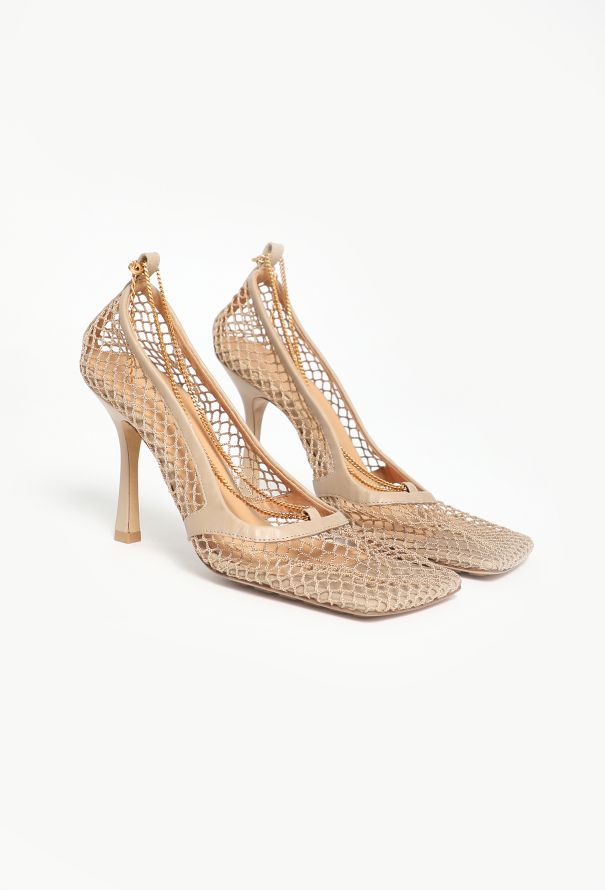 Bottega Veneta Pre-Fall 2019 Embellished Net Pumps - 3