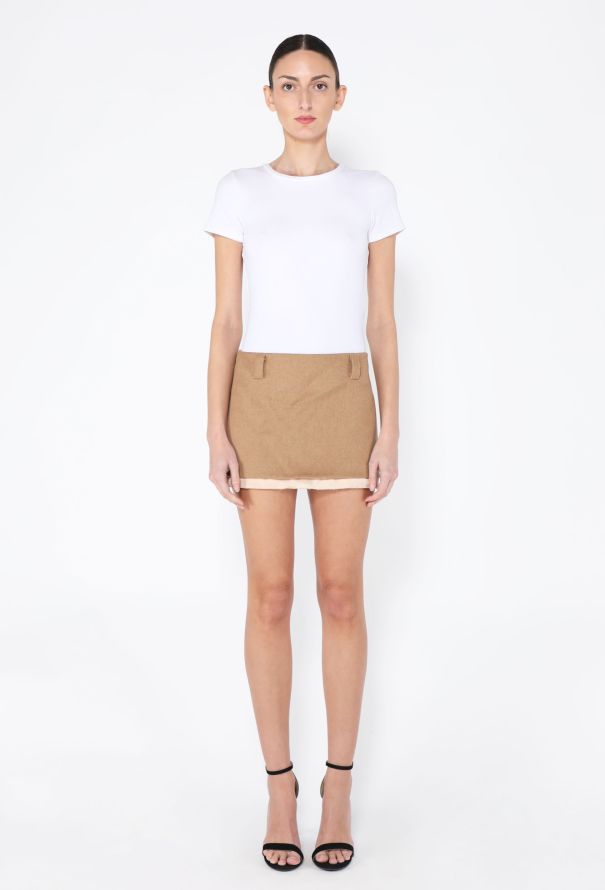 Miu Miu S/S 2022 Camel Mini Skirt - 1