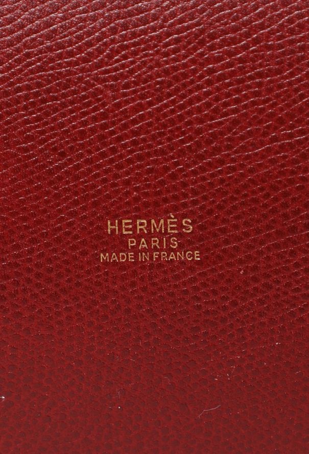 Hermès '90s Toile & 'Rouge H' Market Bag - 14