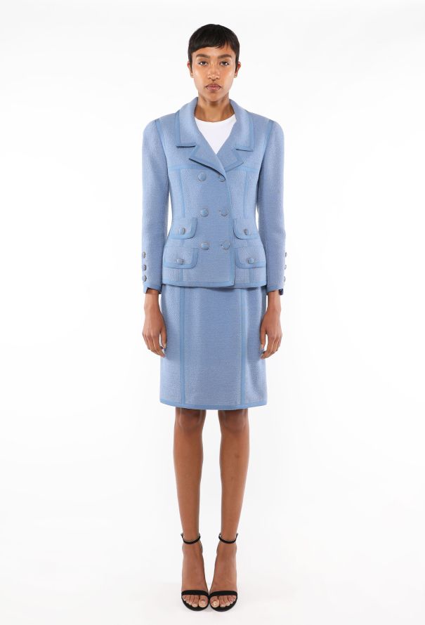 Chanel Trompe-L'œil Bouclé Skirt Suit, 1992 - 2