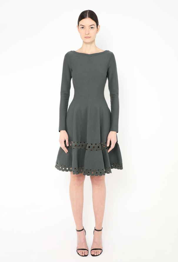 Alaïa Laser-Cut Skater Dress - 1