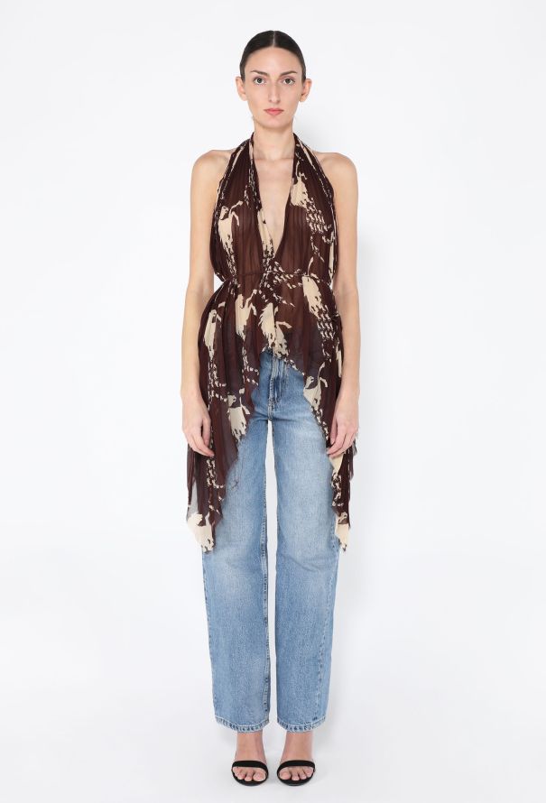 Chloé ICONIC S/S 2001 Horse Print Silk Top - 1