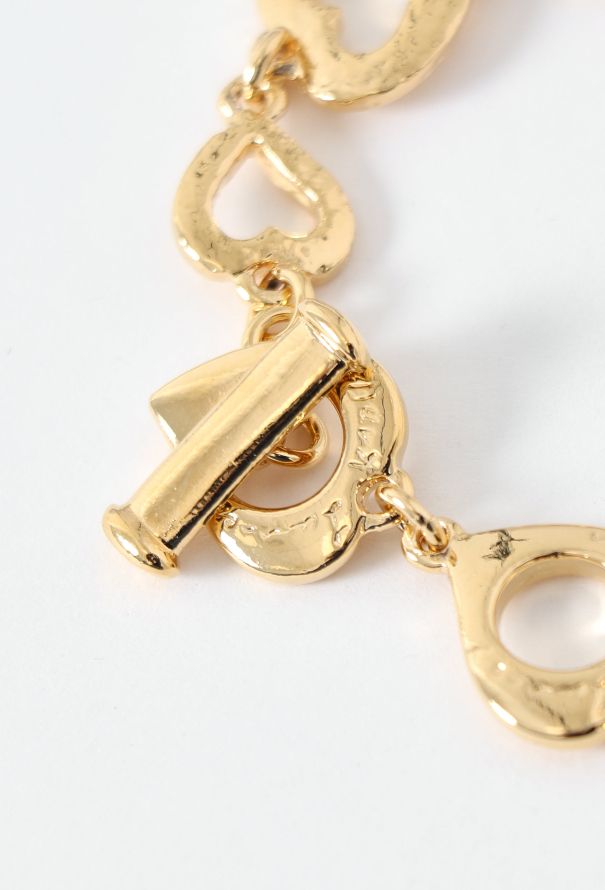 Saint Laurent 1993 Engraved Heart Charm Bracelet - 4 Saint Laurent 1993 Engraved Heart Charm Bracelet - 4