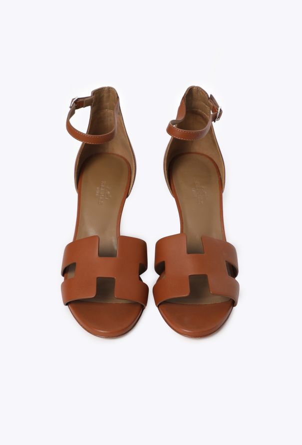 Hermès Legend Calfskin Wedge Sandals - 2