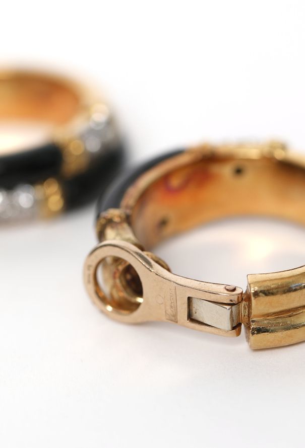Vintage Fine Jewelry Collectible: '70s Kutchinsky 18K Gold, Onyx & Diamond Earrings - 7 Vintage Fine Jewelry Collectible: '70s Kutchinsky 18K Gold, Onyx & Diamond Earrings - 7
