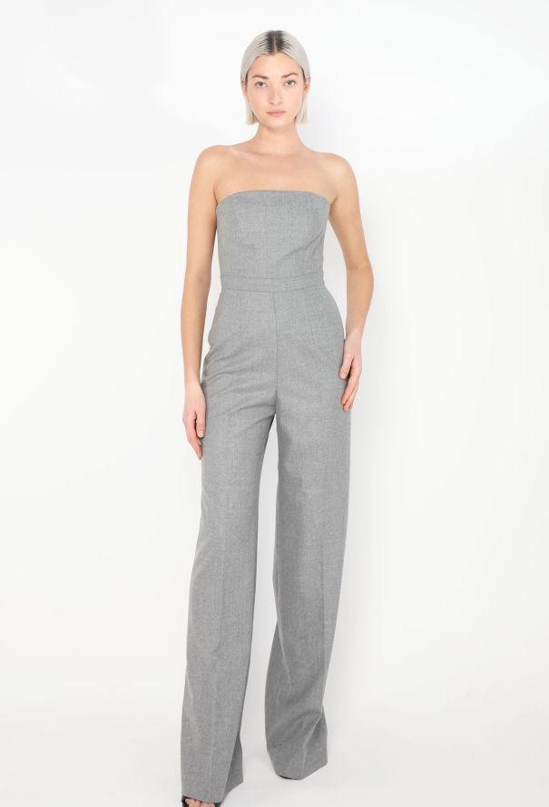 Pleated Bustier Jumpsuit - 1