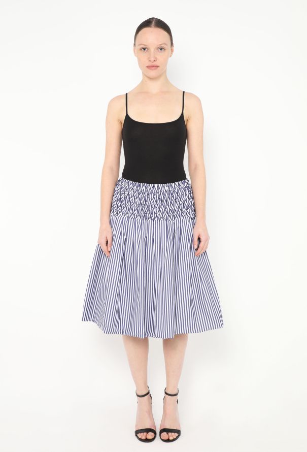 Chanel Resort 2019 Pinstripe Cotton Skirt - 1