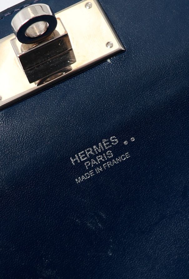 Hermès Matte Bleu Saphir Niloticus Crocodile Toolbox 20 Bag - 12