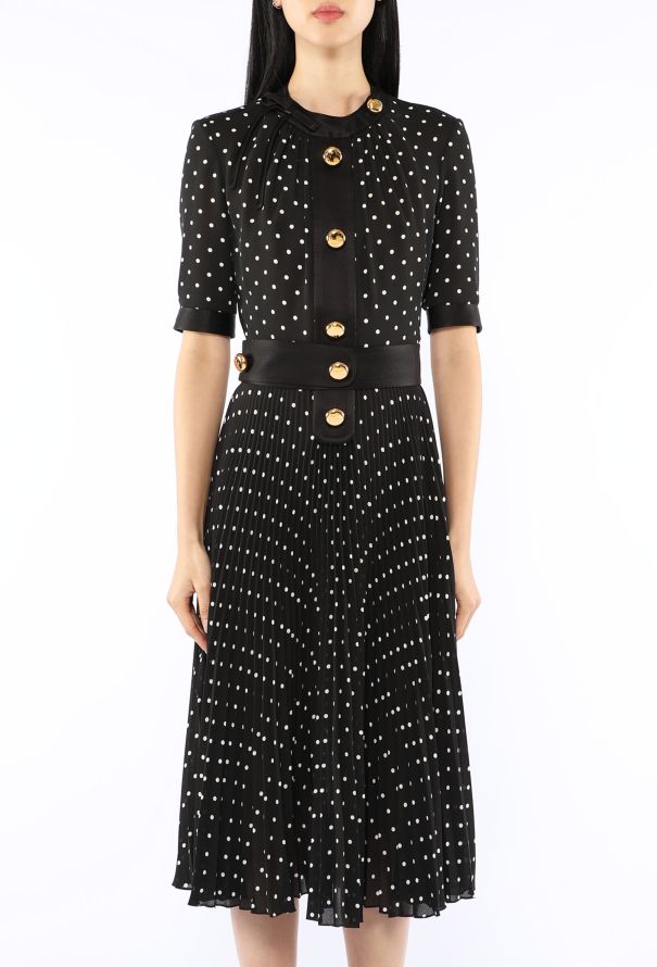 Prada Pleated Polka Dot Dress, 2020 - 2