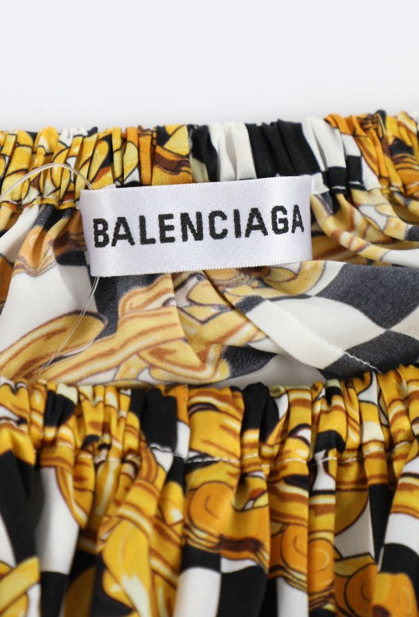 Balenciaga 2019 Chainlink Printed Silk Blouse - 5