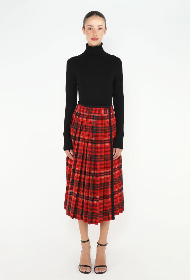 Saint Laurent 1977 Plaid Wrap Skirt - 1
