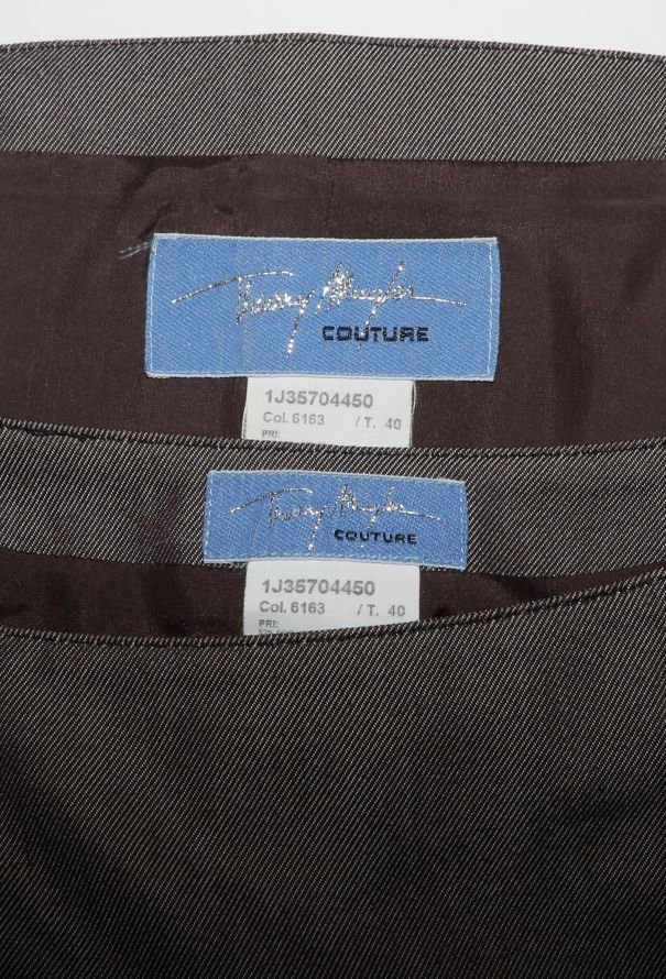 Thierry Mugler Late '90s Cinched Brass Trim Ensemble - 7