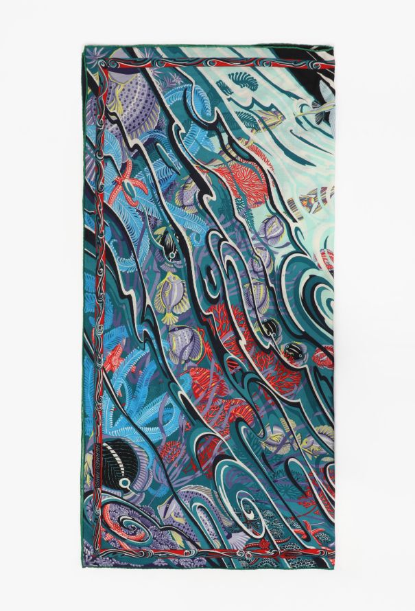 Hermès 'De la Mer au Ciel' 140cm Cashmere Shawl - 1