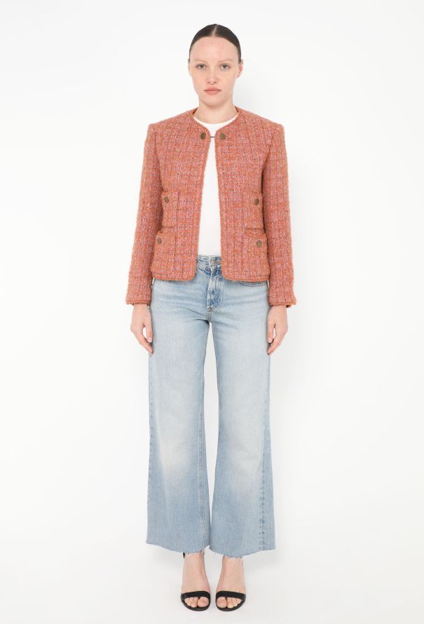 1997 Gilded 'CC' Bouclé Jacket - Chanel | Authentic