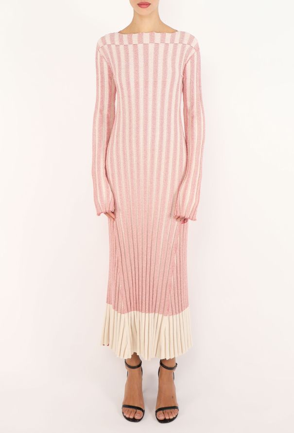 Céline Ribbed Knit Chevron Dress, 2017 - 6