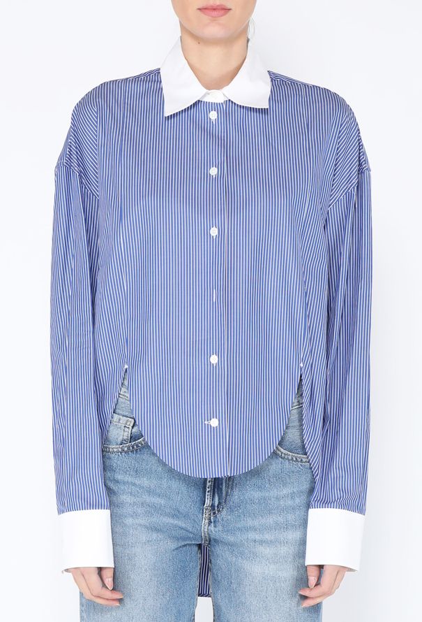 Loewe 2023 Asymmetrical Poplin Button Down - 1