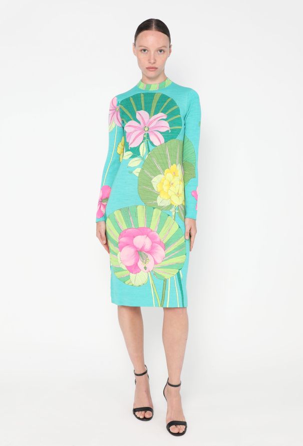Leonard '80s Floral Knit Dress - 1