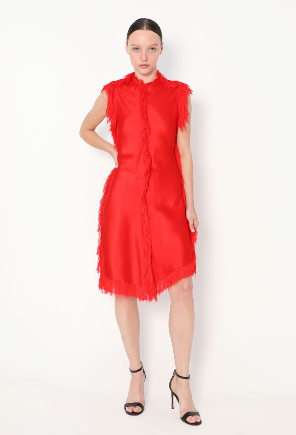 Phoebe Philo A1 Edit Sateen Fringe Dress, 2023 - 4