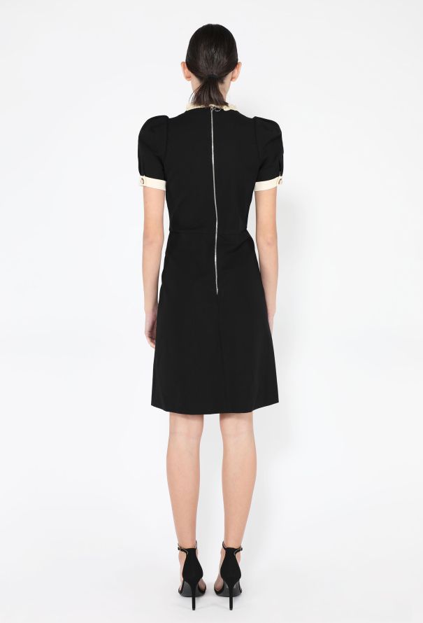 Gucci Tailored Crêpe Ruffle Front Dress - 3
