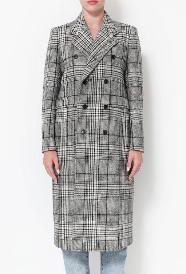 Balenciaga 2021 Checkered Wool Coat - 3 Balenciaga 2021 Checkered Wool Coat - 3