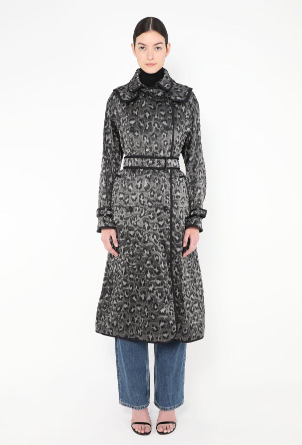 Dior Jacquard Leopard Print Trench - 1