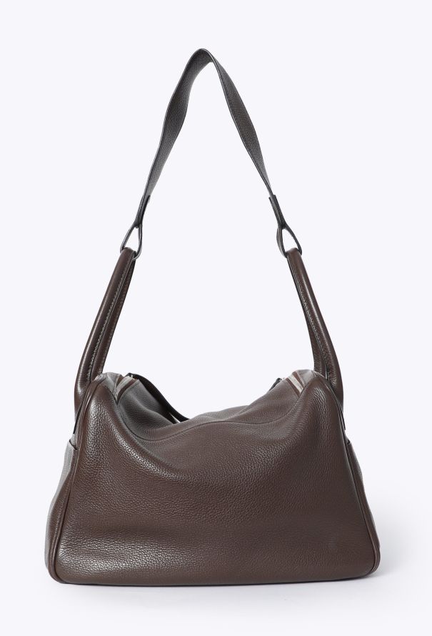 Hermès Chocolat Taurillon Clémence Lindy 30 - 4 Hermès Chocolat Taurillon Clémence Lindy 30 - 4