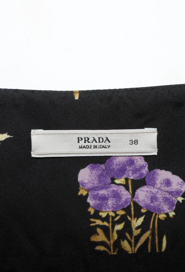 Prada Resort 2008 Floral Taffeta Skirt - 6