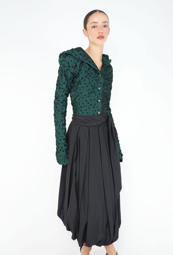 Romeo Gigli Early '90s Polka Dot Ruched Top - 7