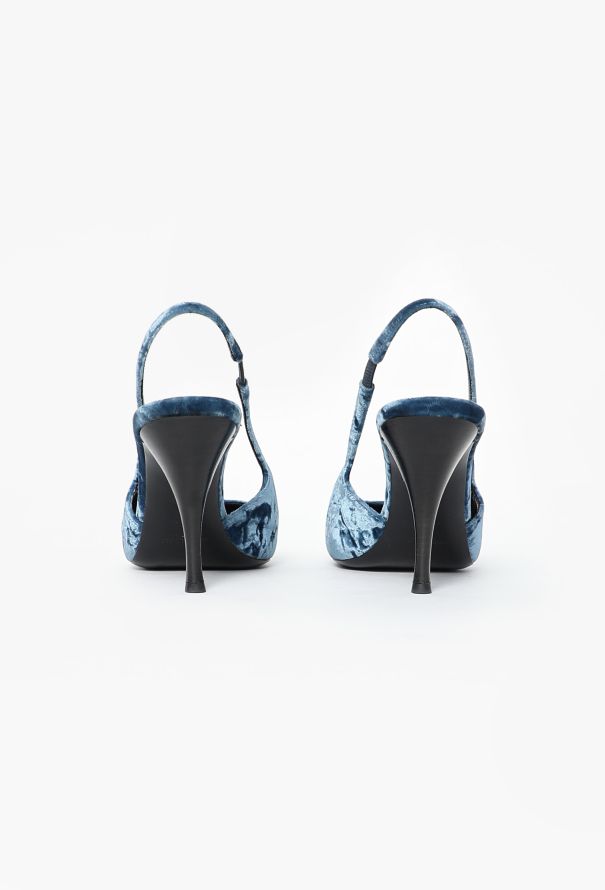 Saint Laurent Blade 90 Velvet Slingbacks, 2022 - 4