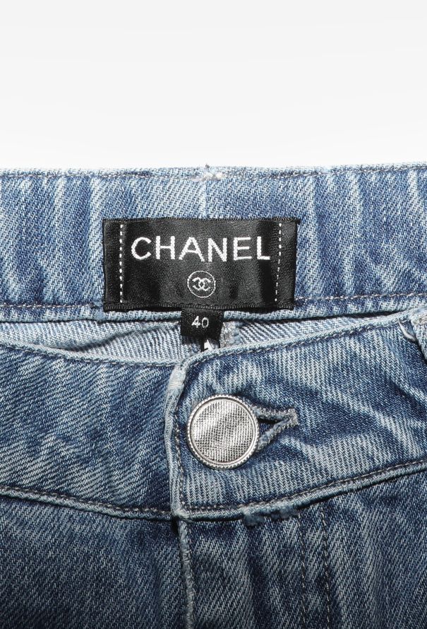 Chanel Tapered Tonal 'CC' Jeans - 6